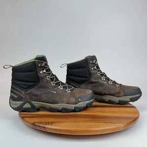 Mens Ahnu Coburn Brown Leather Waterproof Mid Hiking Trail Boots Shoes Size 13 D - Picture 1 of 8