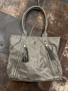 Browning Borsa da Trasporto Nascosta, CCW Borsa a Mano Pistola Grigio Ecopelle Chiave Alessandria - Foto 1 di 13