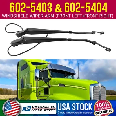 Par de brazos limpiaparabrisas delanteros aptos para Kenworth T800 2006-12 602-5403 y 602-5404 Foto 1 de 4
