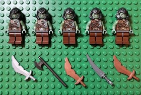 Lego Troll Warrior 2 Minifigure Orc 7048 7038 7078 7097 Fantasy Era cas365 Lot 1