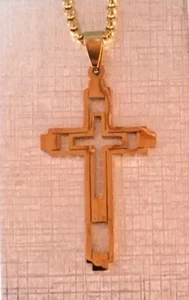 Cruz Cristiana, Acero Inoxidable Alto Pulido - Imagen 1 de 2