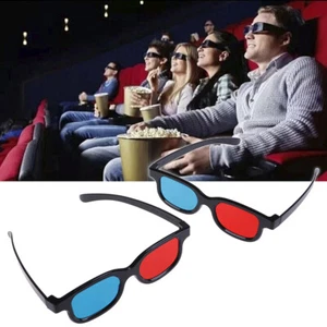 Universal Red Blue 3D Glasses For Dimensional Anaglyph Movie Game~H:da - Picture 1 of 9