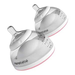 Nanobebe Breastmilk 150ml Bottle Pack of 2 Anti colic - Pink - New sealed - Picture 1 of 1