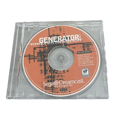 Sega Dreamcast Generator Vol. 1 Playable Bits And Video Clips Game, Tested - Image 1 of 4