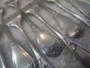 12 Austerngabeln Metall versilbert Ercuis Mistel Jugendstil 13,4cm - Bild 1 von 10