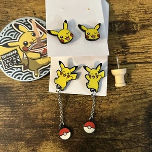 Pikachu Pokémon Dangle Earrings Pokemon Brand - Picture 1 of 2