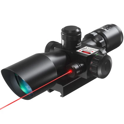 Pinty 2.5-10x40 EG Rifle Scope Mil-dot illuminated Red Dot Laser Sight Tactical