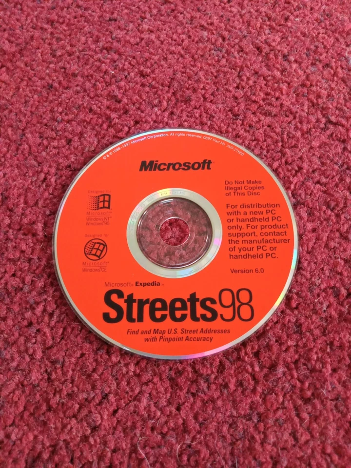 Microsoft Expedia Streets 98 (Retail) (1 User/s) - Full Version for Windows - Image 1 of 1