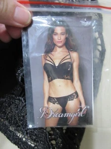 NWT Dreamgirl BRA 34 Black Lace Zip Closure - Picture 1 of 7