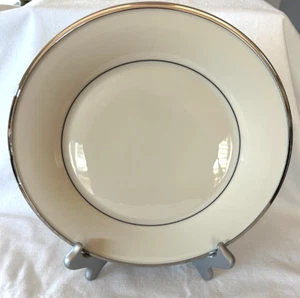 NEW Lenox Solitaire Ivory platinum trim dinner plate 10 3/4" MINT 10.75 - Picture 1 of 4