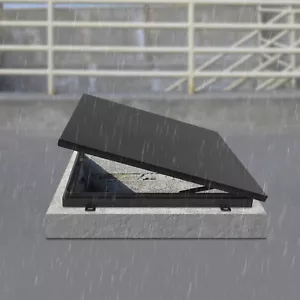 Aluminum Alloy Roof Hatch 27.5*27.5in Roof Access Hatch Roof Security Door Black - Bild 1 von 18
