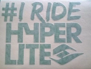 1 x I Ride Hyperlite Decal / Sticker - Wakeboard, Wakesurf Wakeskate - White - Picture 1 of 1