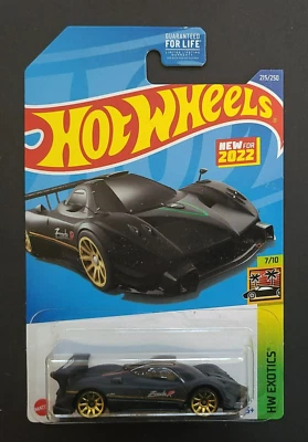 2021 Hot Wheels HW Exotics Pagani Zonda R, Black Collector #215 - Image 1 of 3