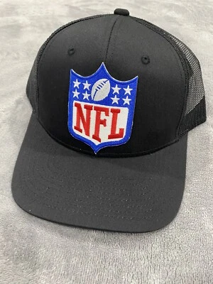 SPORTS CAP NFL SHIELD HEAD REFEREE OFFICIALS GAMEDAY HAT CAP BLACK ADJUSTABLE SNAPBACK NEW