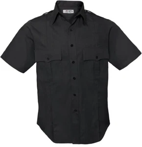 Uniform Short Sleeve Shirt Men's Official Duty 2 Pocket Epaulets Police Security - Picture 1 of 25