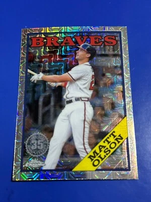 2023 Topps Series 1 - 1988 Chrome Silver Pack #T88C-98 Matt Olson - FREE SHIP 2 - Image 1 of 2