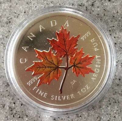 63 - Canada - 2001 Colored Maple Leaf - Image 1 of 3