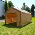 Aleko Beige 10'x20' Heavy Duty Outdoor Carport Gazebo Canopy Tent With Sidewalls