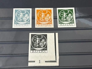 Bayern Abarten ungezähnt Mi - Nr. 192 U - 195 U Postfrisch** . - Picture 1 of 3