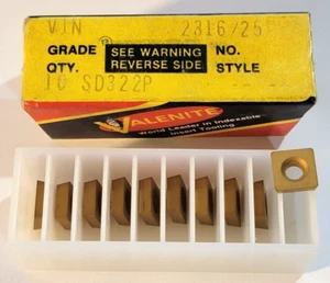 SD 322 P V1N VALENITE *** 10 INSERTS *** FACTORY PACK ** - Picture 1 of 1