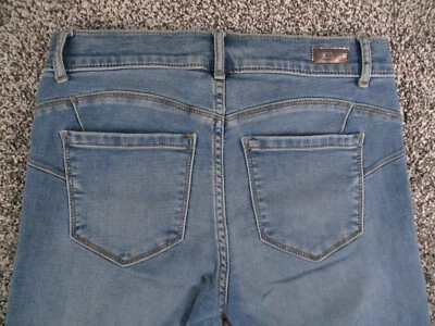 Pantalones de mezclilla Juicy Couture para mujer 4 azules ajustados elásticos tiro bajo retro 28x28 Foto 1 de 4