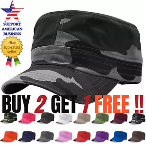 Cappello militare mimetico da uomo - cappello stile cadetto per abbigliamento esterno cappelli papà cotone - Foto 1 di 51