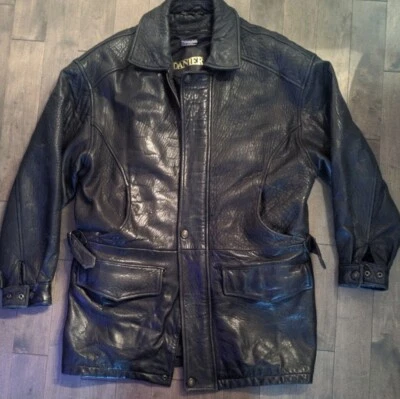 Abrigo de cuero negro Cuir Danier x Thinsulate Foto 1 de 4