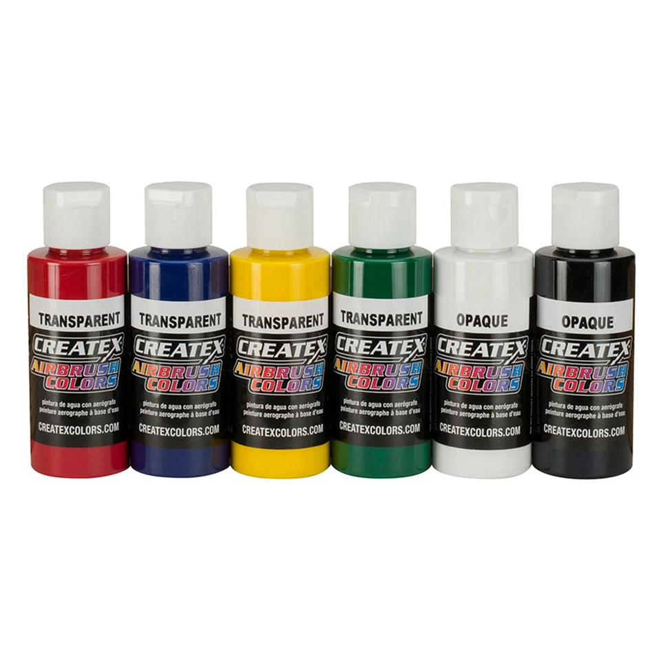 (159,86€/1l) Createx Colors - 6 x 60ml Transparent Primary Set - Airbrush Farben - Bild 1 von 2
