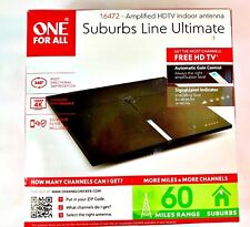 One For All (16472) 60Miles Amplified Indoor Smart HDTV Antenna - 4K 1080p