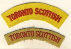 WW2  Canada  Toronto Scottish    2 cloth shoulder titles