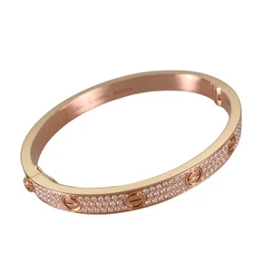 CARTIER Love Classic Rose gold diamond Bracelet - Picture 1 of 12