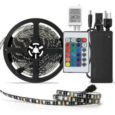 5M RGB LED Strip Light Black Reel Ribbon Light for Room House Party Decoration - Image 1 of 4