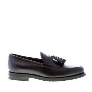 TOD'S men shoes Black elegant smooth leather loafer with penny bar and tassels - Bild 1 von 8