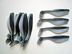 20 pack - 4" Paddle Tail Shad - BLACK BACK - Paddle Tail Swim Bait - USA - Picture 1 of 8