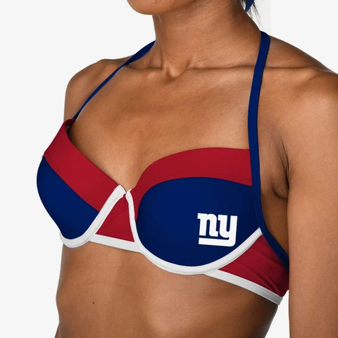 Forever Collectibles NFL Women's New York Giants Team Logo Swim Suit Bikini Top Cover