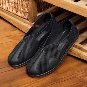 Mens Chinese Martial Art Kung Fu Mesh Cloth Shoes Casual Tai Chi Soft Sole Shoes - Picture 1 of 10