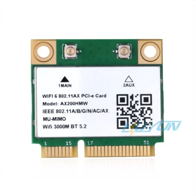 AX200HMW AX200 WIFI6 Module MINI PCIE 802.11ax 160Mhz Network Card WIFI Card - Image 1 of 4