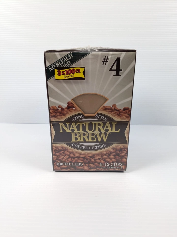 Natural Brew 4 Coffee Filters 3pk X 100 Each