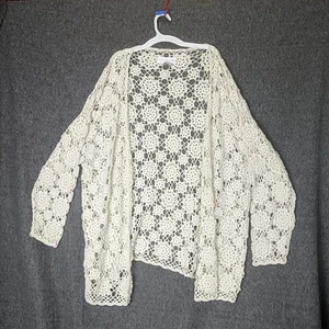 Silk Land Womens Tunic Top Size 3X Granny Crochet Festival Beach Cottagecore - Picture 1 of 8