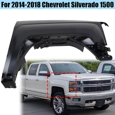 New Front Passenger Fender For 2014-2019 Chevrolet Silverado 1500 2500 3500HD Foto 1 de 4