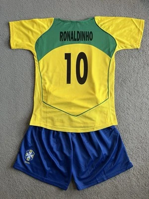 RONALDINHO Brasil Soccer Jersey Set #10 Classic Style Adult Size SMALL Brand New - image 1 of 3
