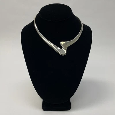 Collar Modernista Vintage MWS Firmado 925 Esterlina Torque 54.8g Foto 1 de 4