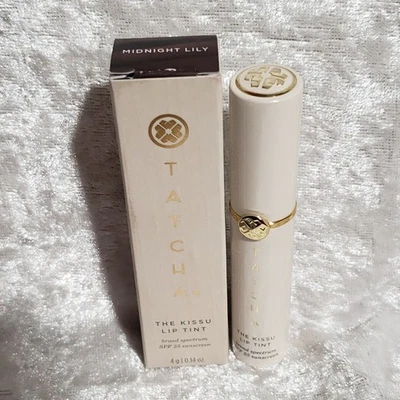 TATCHA The Kissu Lip Tint SPF 25 MIDNIGHT LILY 0.14 oz/4 g New In Box - Image 1 of 2