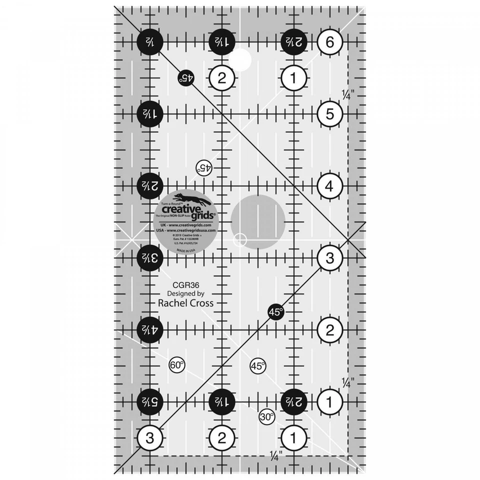 Creative Grids Quilt Ruler 3-1/2in x 6-1/2in # CGR36 - Image 1 of 1