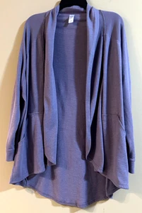 Alturnative Damen Gr. Medium offene Strickjacke Taschen pflaume lila - Bild 1 von 9