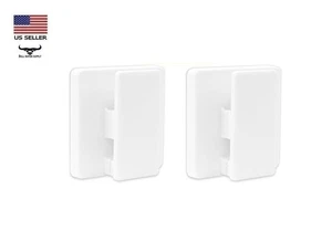 Gancho de almacenamiento con clip de resorte autoadhesivo de montaje en pared de 2", blanco - Imagen 1 de 3