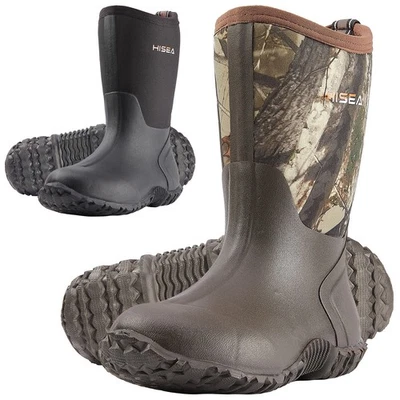 HISEA Kids Rain Boot Waterproof Non-Slip Wellies Fishing Camping Playing Mud Boo - Image 1 of 4