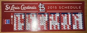 2015 ST LOUIS CARDINALS MLB MAGNET SCHEDULE - SHELTER INSURANCE - Picture 1 of 1