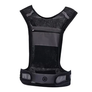 LED Safety Reflective Vest, USB Rechargeable Running Reflector Gear with - Picture 1 of 8
