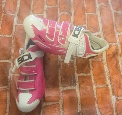 Zapatos de ciclismo SIDI Hi-Tech EUR 42 suela de carbono rosa para mujer Guc Foto 1 de 4